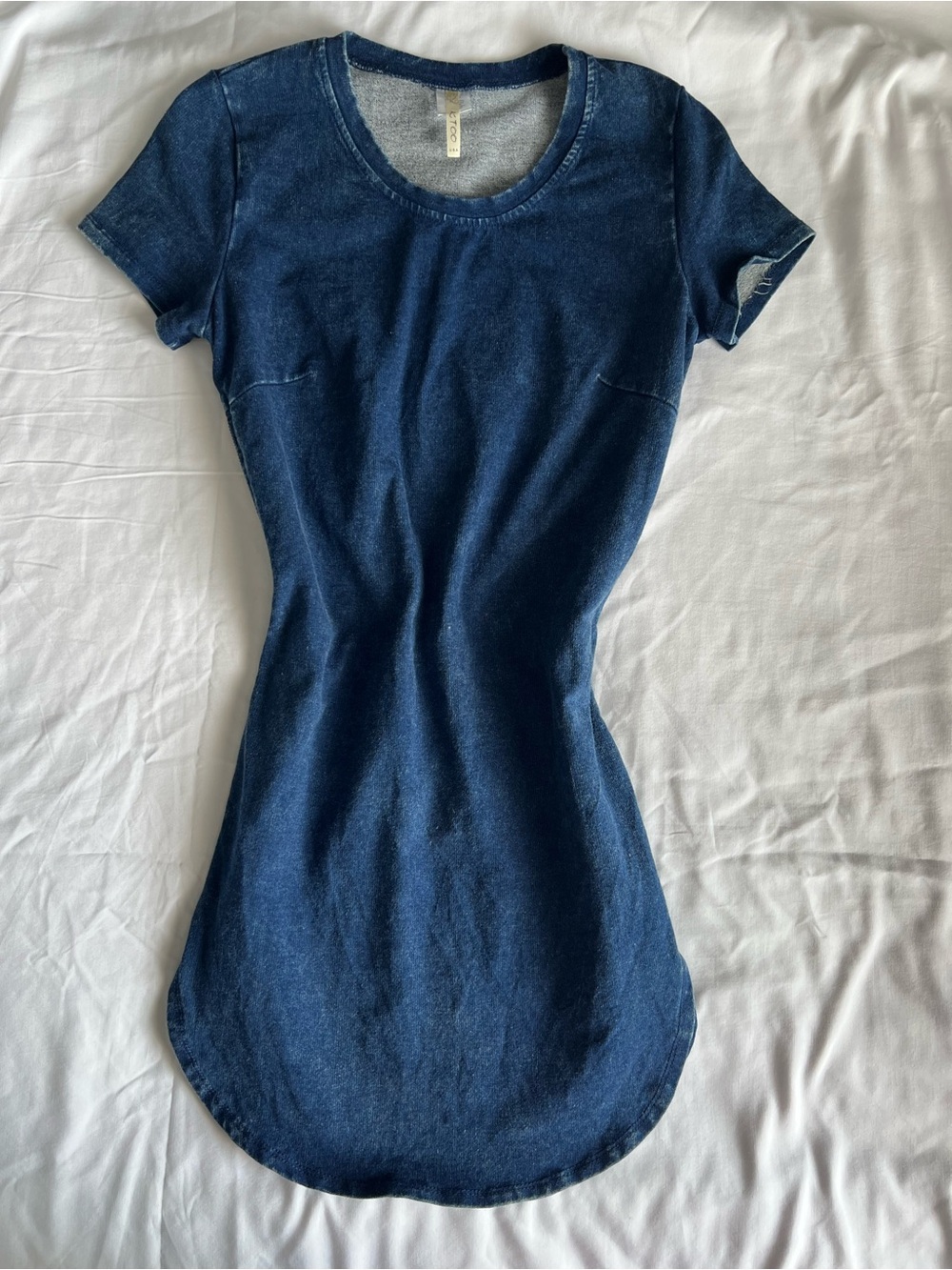 Ktoo blue denim dress with zipper detail